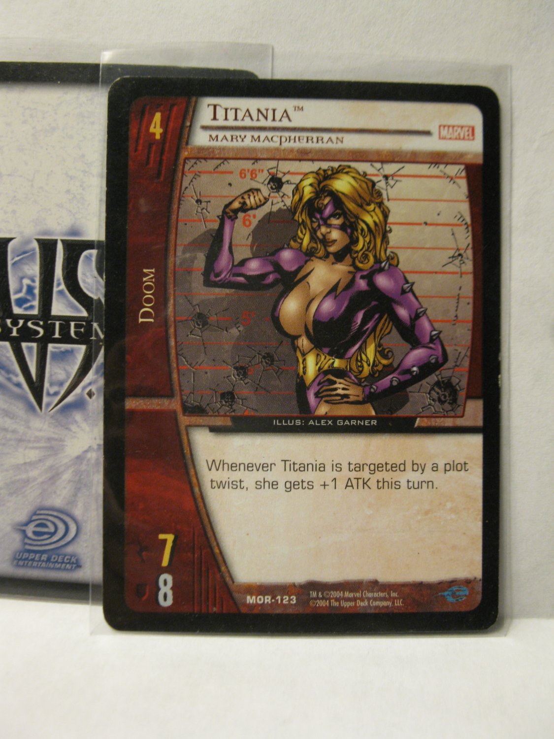 (TC-1398) 2004 Marvel VS System TCG card #MOR-123: Titania