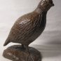 vintage Red Mill MFG. carved Standing Quail Bird Statue- 8" tall, heavy
