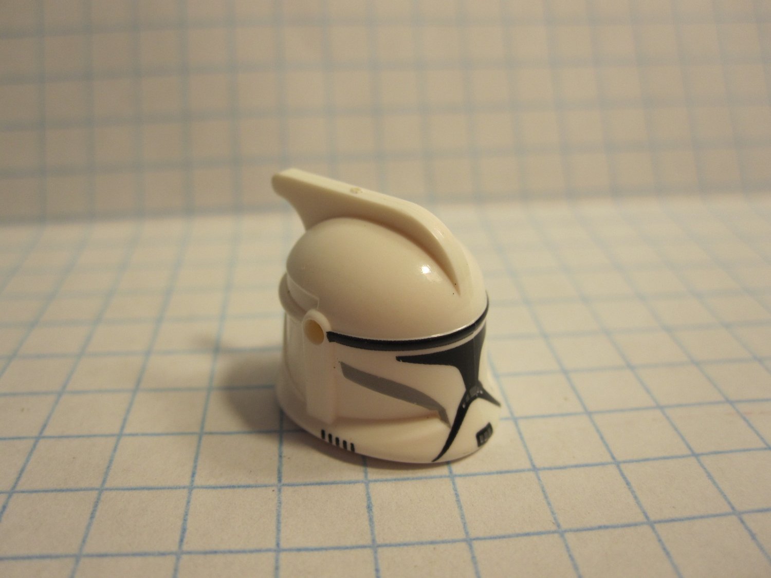 Lego part #61189pb19: Headgear- White Star Wars Clone Trooper Helmet w ...