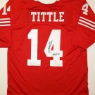 Y.A. Tittle Signed / Autographed Red TB Jersey- JSA Authenticated