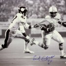 Earl Campbell Autographed 16x20 B&W Against Steelers Photo- JSA Authenticated