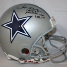 Roger Staubach Autographed F/S Dallas Cowboys ProLine *3 Insc Helmet- JSA Auth