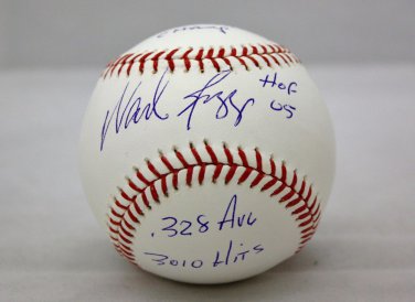 Wade Boggs Stat Autographed Rawlings OML Baseball- JSA W Authenticated
