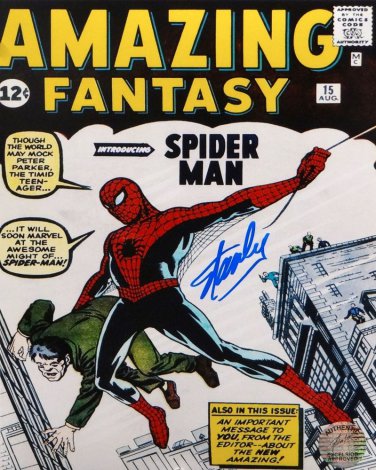 Stan Lee Autographed 8x10 Amazing Fantasy Comic Photo- Stan Lee Authenticated