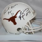 Earl Campbell Ricky Williams Autographed Texas Longhorns Mini Helmet- JSA Auth