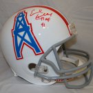 Earl Campbell Autographed Full Size White *Red Houston Oilers Helmet- JSA Auth