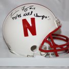 Tommie Frazier Autographed Nebraska Cornhuskers Mini Helmet- JSA Authenticated