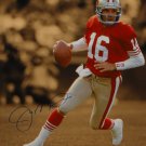 Joe Montana Autographed 16x20 Sepia & Color Looking To Pass Photo- Montana Holo