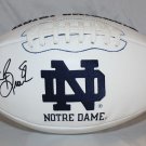 Tim Brown Autographed Notre Dame Fighting Irish Logo Football- JSA W Auth