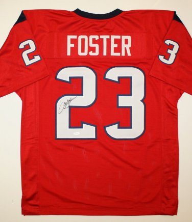 Arian Foster Signed / Autographed Red Jersey- JSA Authenticated