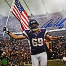Jared Allen Autographed 8x10 Running With Flag Photo- JSA W Authenticated