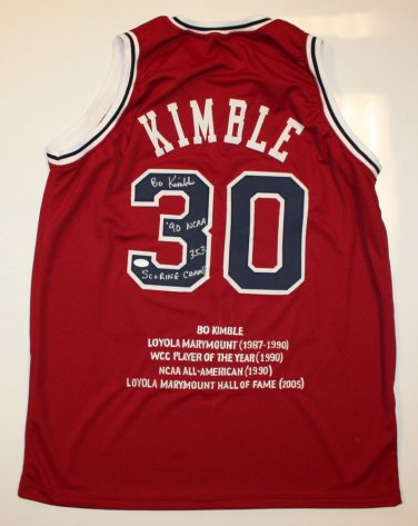 Bo Kimble Signed / Autographed Maroon Stat Jersey- JSA Authenticated
