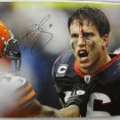 Brian Cushing Autographed 24x30 Bloody Face Canvas- TriStar Authenticated