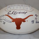 Campbell & Williams Autographed Texas Longhorns Logo Football- JSA Authenticated