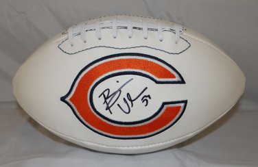 Brian Urlacher Autographed Chicago Bears Logo Football- JSA W Authenticated