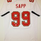 Warren Sapp Signed / Autographed White w/ Red Jersey- JSA Authenticated