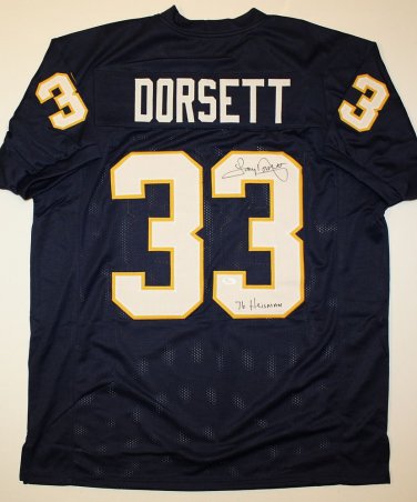 Tony Dorsett Heisman Signed / Autographed Navy Blue Jersey- JSA Authenticated