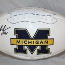 Denard Robinson Autographed Michigan Wolverines Logo Football- JSA W Auth