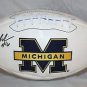 Denard Robinson Autographed Michigan Wolverines Logo Football- JSA W Auth