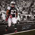 Shonn Green Autographed 16x20 B/W & Color Running Photo- JSA Authenticated