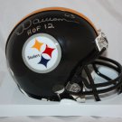 Dermontti Dawson Autographed Pittsburgh Steelers Mini Helmet- JSA Authenticated