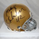 Michael Stonebreaker Autographed Notre Dame Fighting Irish Mini Helmet- JSA W