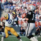 Plunkett / Youngblood Autographed 16x20 On Field Photo- JSA W Authenticated