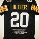 Rocky Bleier Signed / Autographed Black Stat Jersey- JSA Authenticated