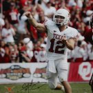 Colt McCoy Autographed 16x20 Texas Passing Photo- JSA Authenticated