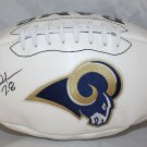 Marshall Faulk Autographed St Louis Rams Logo Football- JSA Authenticated