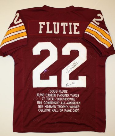 Doug Flutie Signed / Autographed Maroon Stat Jersey- JSA Authenticated