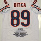 Mike Ditka Signed / Autographed White w/ Blue Stat Jersey- JSA W Authenticated