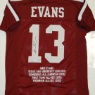 Mike Evans Signed / Autographed Maroon Stat Jersey- JSA W Authenticated