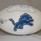 Barry Sanders Autographed Detroit Lions Logo Football- JSA W Authenticated