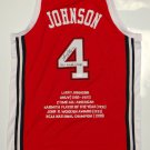 Larry Johnson Signed / Autographed Red Stat Jersey- JSA W Authenticated