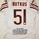 Dick Butkus Signed / Autographed White Stat Jersey- JSA Authenticated