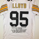 Greg Lloyd Signed / Autographed White Stat Jersey- JSA Authenticated