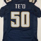Manti Te'o Signed / Autographed Navy Blue w/ Yellow Jersey- Manti Hologram