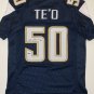 Manti Te'o Signed / Autographed Navy Blue w/ Yellow Jersey- Manti Hologram