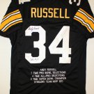 Andy Russell Signed / Autographed Black Stat Jersey- JSA Authenticated