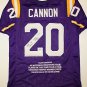 Billy Cannon Signed / Autographed Purple Stat Jersey- JSA Authenticated