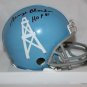 George Blanda Autographed Blue Houston Oilers Mini Helmet- JSA Authenticated