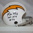 Ron Mix Autographed San Diego Chargers Mini Helmet- JSA W Authenticated