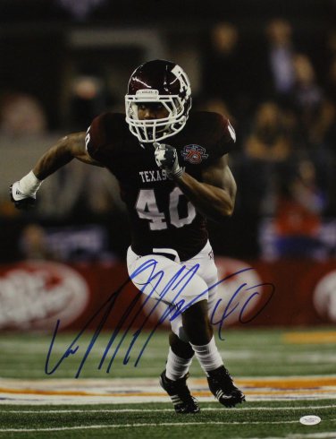 Von Miller Autographed 16x20 Front View Running Photo- JSA Authenticated
