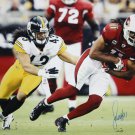 Larry Fitzgerald Autographed 16x20 Against Polamalu Photo- JSA Authenticated