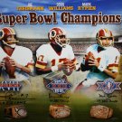 Theismann, Williams & Rypien Autographed 16x20 SB Champs Photo- PSA/DNA Auth