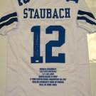 Roger Staubach Signed / Autographed White Stat Jersey- JSA Authenticated