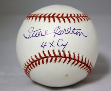 Steve Carlton 4x CY Autographed Rawlings OML Baseball- JSA Authenticated