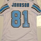 Calvin Johnson Signed / Autographed White w/ Blue Jersey- JSA Authenticated