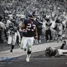 Arian Foster Autographed 16x20 B/W Color Running *Blue Photo- JSA Authenticated
